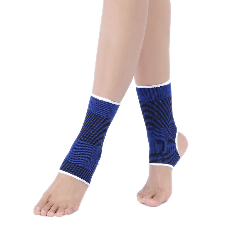 Manufacturer Sapphire Blue Polyester Cotton Knitted Warm Foot Guard Ankle Guard Sports Protective Gear Sports Goods Dropshipping