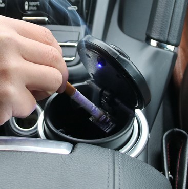 Car ashtray with light 4s shop car with LED light high flame retardant portable household car good quality