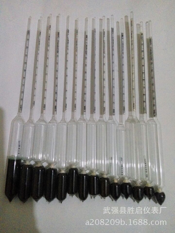 Гидрометр для измерения плотности 0.6-2.0 Стеклянный измеритель плотности жидкости Стеклянный поплавковый измеритель для дизельного топлива, бензина, легкого масла, рассола