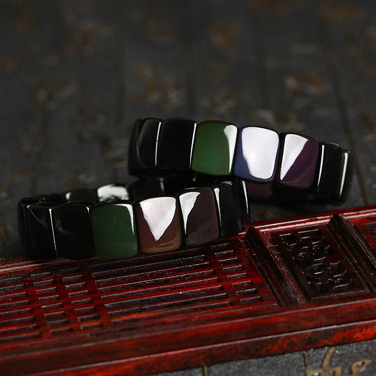 Natural rainbow eye obsidian bracelet for men and women brave beads lovers Crystal wholesale