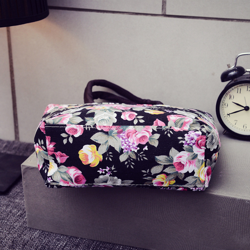 Women's bag Korean style canvas handbag ladies fashion lunch bag middle-aged and elderly mother bag manufacturers wholesale stall