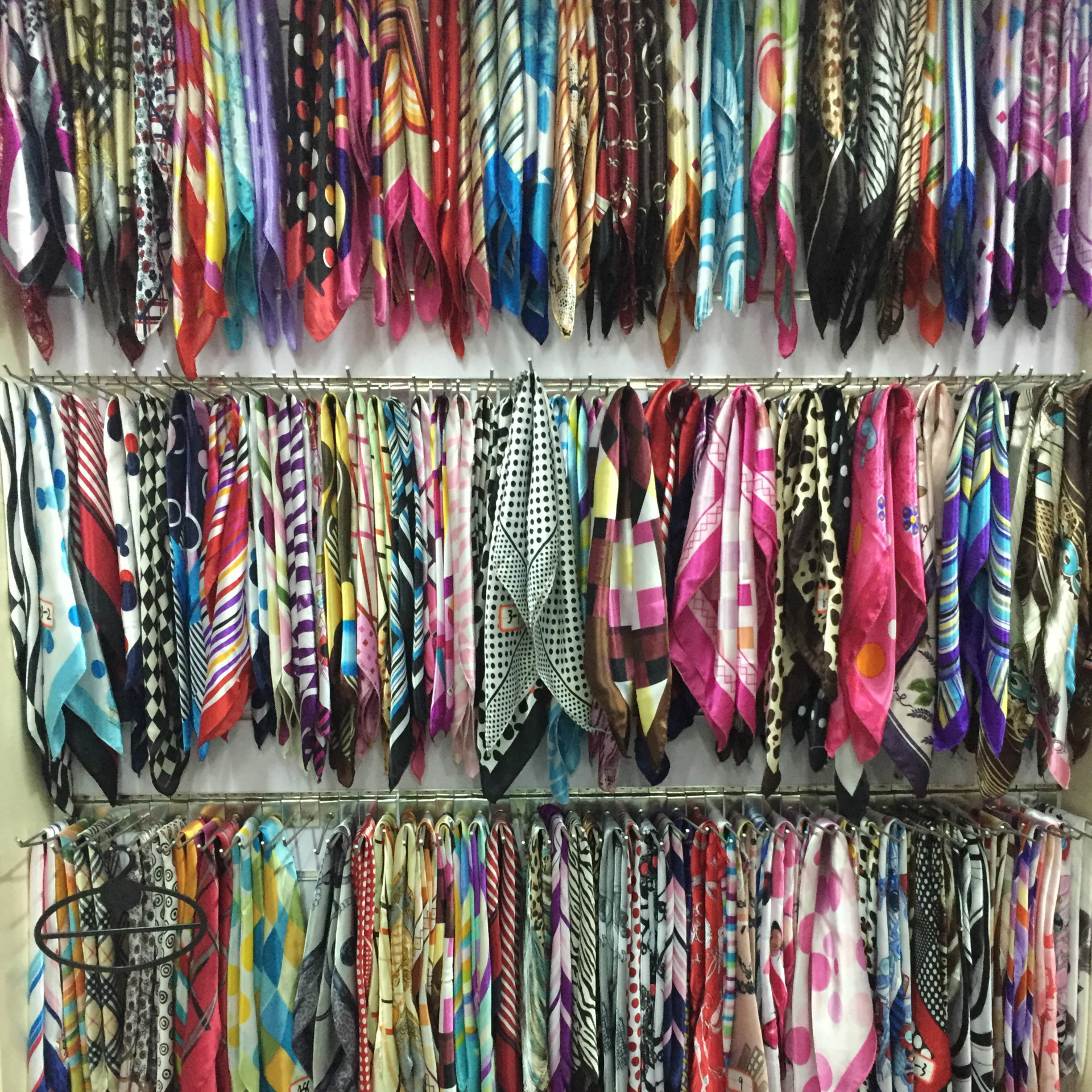 Satin 50 Small Square Scarf Lace Women's Printed Silk Scarf Scarf Decorative Gift Stewardess Independent Packaging Versatile