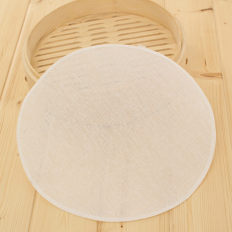 Cotton yarn edging encryption steamer cloth non-stick pan cage drawer cloth round square steamer cloth tofu cloth cage drawer cloth