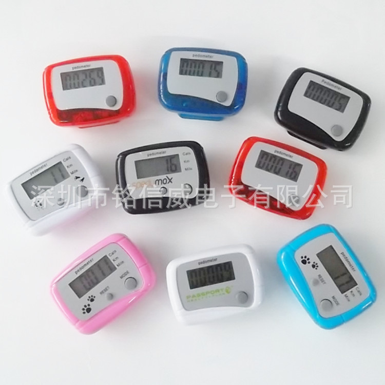 Mini single function pedometer LED pedometer factory direct electronic pedometer single key pedometer in stock