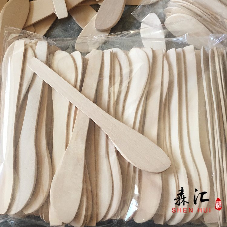 Dumpling knife wooden wonton spoon stirring dumpling stuffing shovel facial mask scraper mud frying shovel paint-free factory carved LOGO