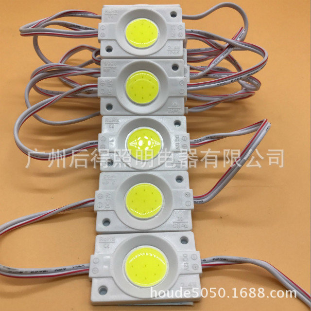 12v round COB module LED Injection module single lamp 2.4W advertising lighting signboard lighting lamp wholesale White Light