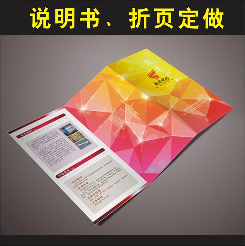 Instruction Booklet, Small Folding Album, Poster, Custom-Made Colorful Page, Brochure Printing, Leaflet Advertising Printing and Production