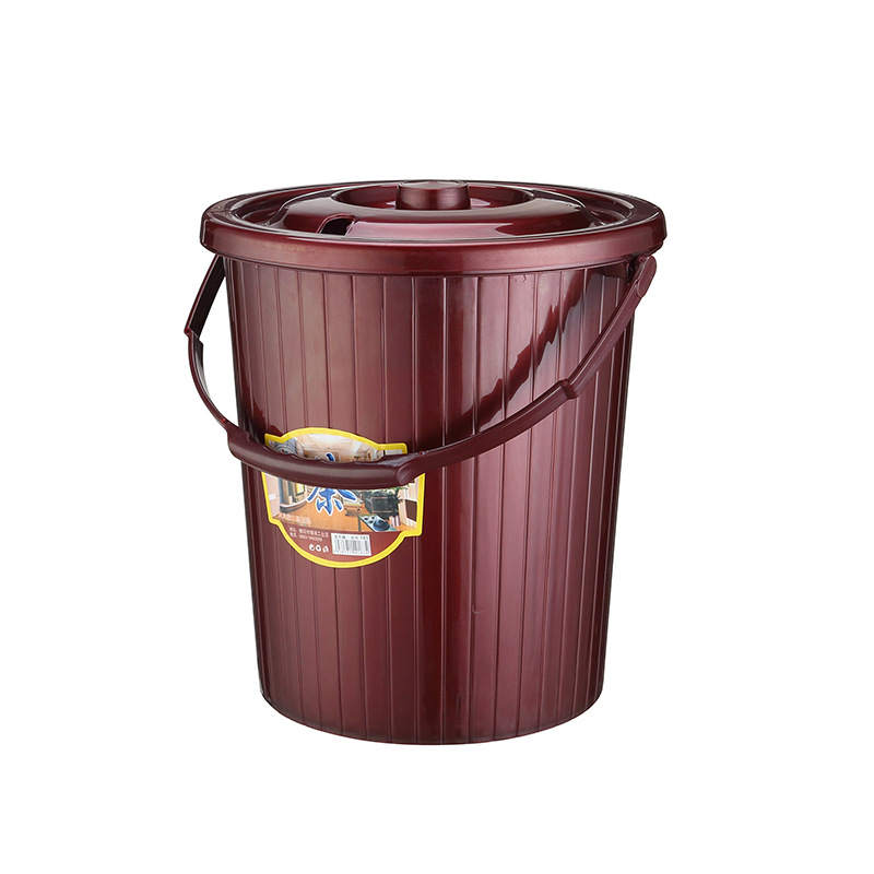Household Plastic Tea Scrap Bucket Thickened Round Drainage Tea Trash Can Tea Filter Net Tea Bucket with Lid