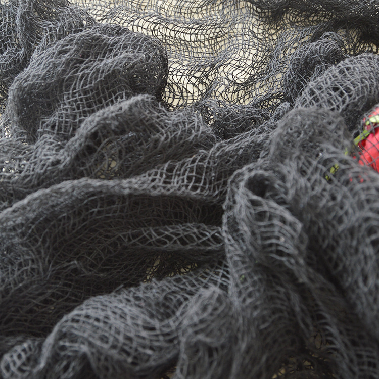 Halloween Black Mesh Fabric, Ghost Festival Decoration, Coarse Gauze Fabric, Haunted House Decoration, Tattered Cloth, Can Be Cut and Packaged