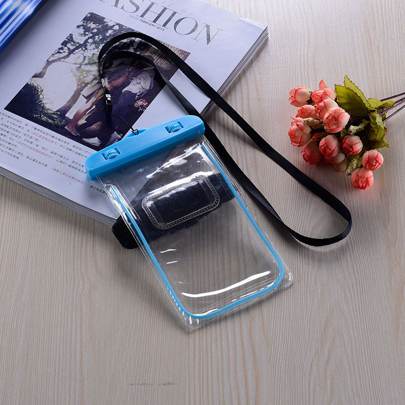 Wholesale Transparent Mobile Phone Waterproof Bag, Luminous Outdoor Pvc Mobile Phone Diving Photo Waterproof Case, Rainproof