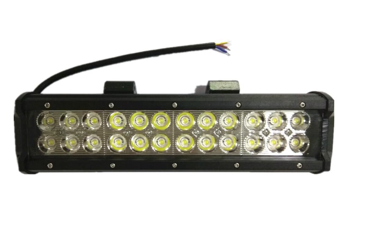 Car lighting spotlight high-power single row off-road LED roof light front bumper yellow white two-color super strip light