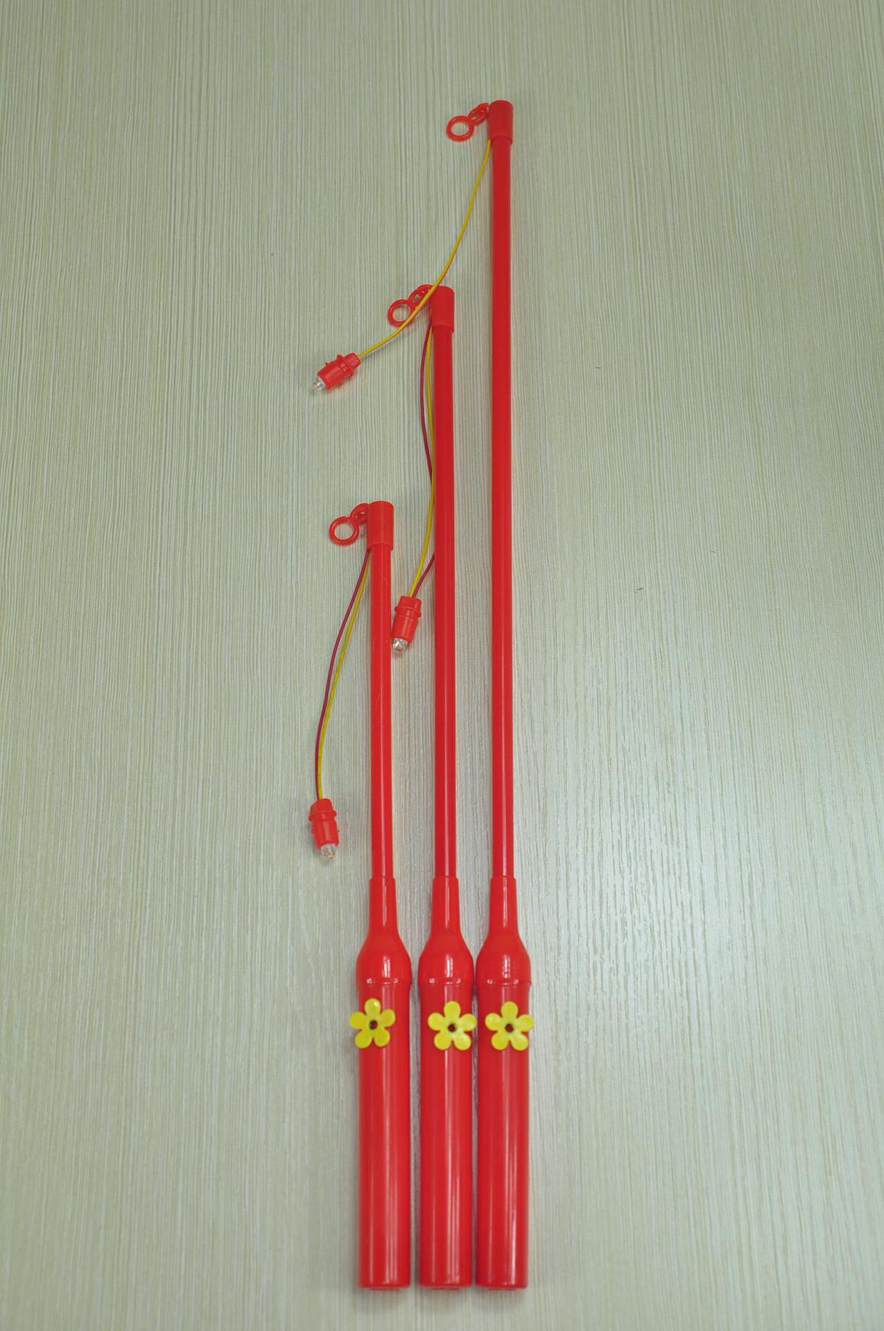 Customized Spring Festival Lantern Accessories Battery Plastic Handheld Rod Handmade Children's Handheld Rod Multiple Lengths
