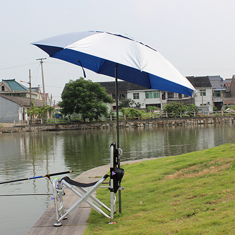 Creative Simple Fishing Umbrella Custom Folding Double Layer Outdoor Windproof Rainproof Silver Glue Outdoor Fishing Umbrella Beach Umbrella