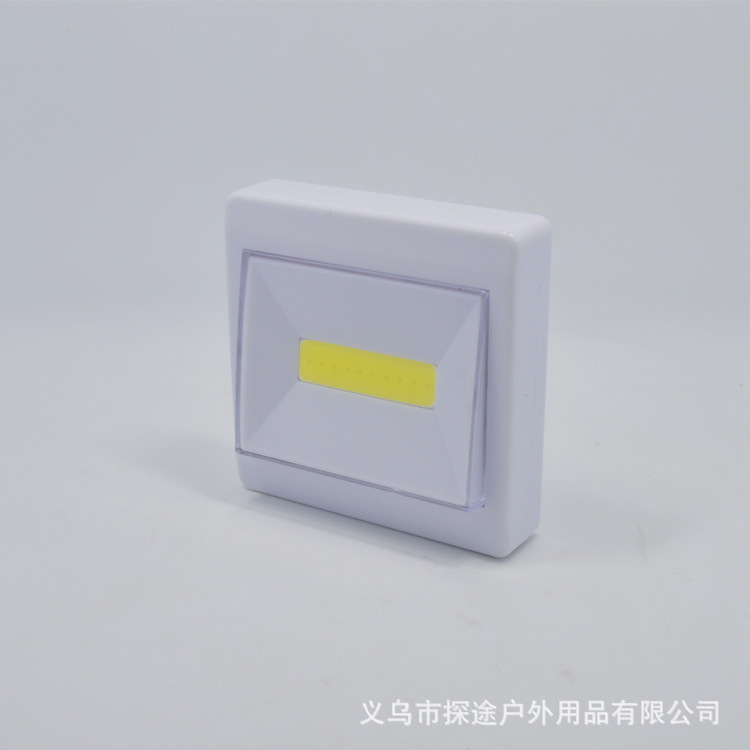 Квадратный COB настенный светильник, переключатель, ночной свет, аварийное освещение, лампа для гардероба, многофункциональный настенный светильник для коридора