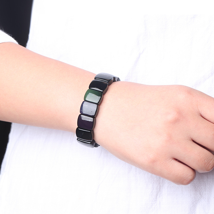 Natural rainbow eye obsidian bracelet for men and women brave beads lovers Crystal wholesale