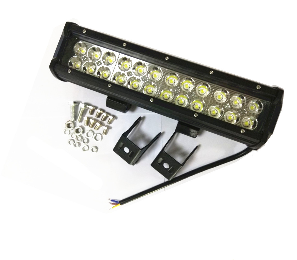 Прожектор для автомобиля высокомощный однорядный внедорожный светодиодный свет для крыши переднего бампера желтый белый двухцветный супер свет