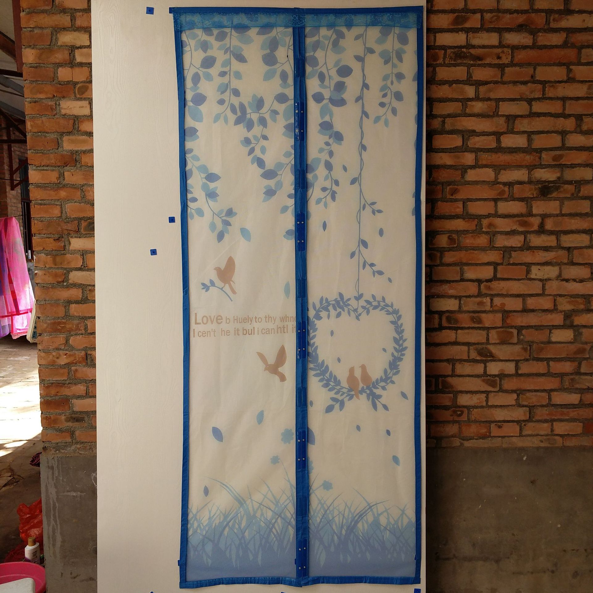 Magnetic self-priming anti-mosquito soft yarn curtain silent curtain processing customized sample processing
