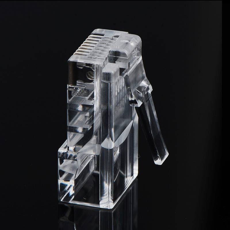 8P8C network Crystal Head RJ45 Super five non-shielded Crystal Head copper computer connection crystal head Three Fork