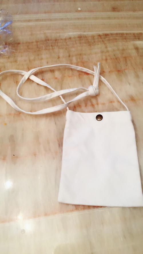 DIY blank hand-painted canvas mobile phone bag plain change crossbody student cute shoulder bag tie-dyed