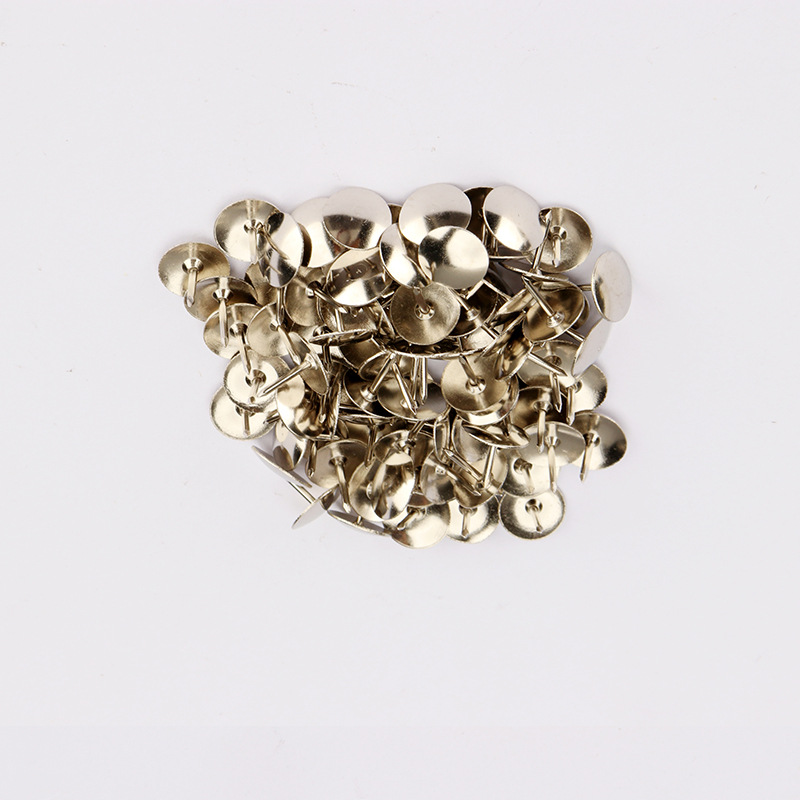 Factory wholesale environmental protection copper-plated round head pushpin door and window screen window Golden pushpin imitation gold push nail