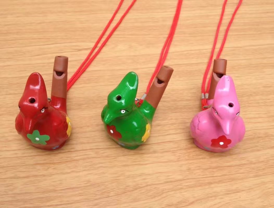 New colorful purple sand waterbird whistle water whistle adult fun nostalgic toy tourism scenic spot craft