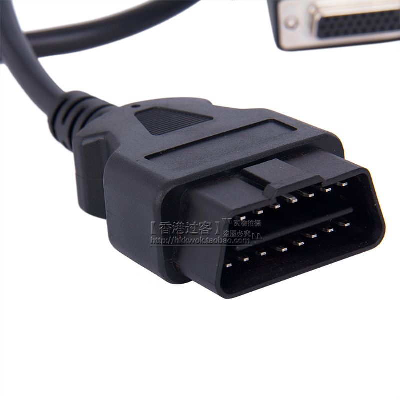 Factory Customized OBD to DB26 extension cable 26PIN serial port line obd2 Cable 16-pin 16-core adapter cable