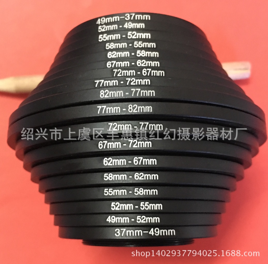 Адаптер кольца фильтра, адаптер объектива, подходит для различных камер, 37-82-37, 18 предметов, 132 грамма