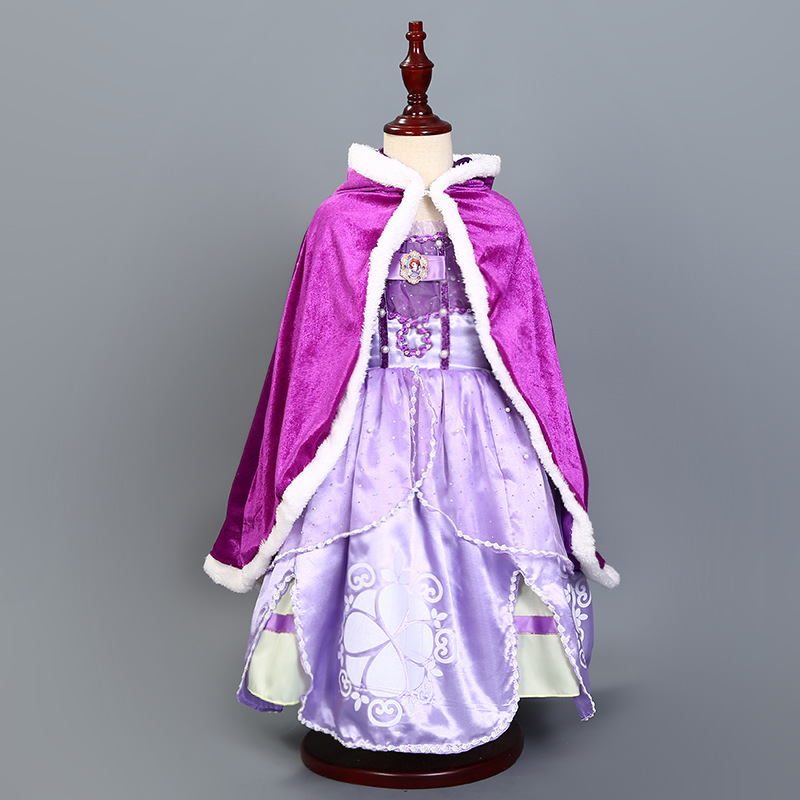 Frozen Cape Princess Cape Girls cute shawl children winter clothes children's clothing