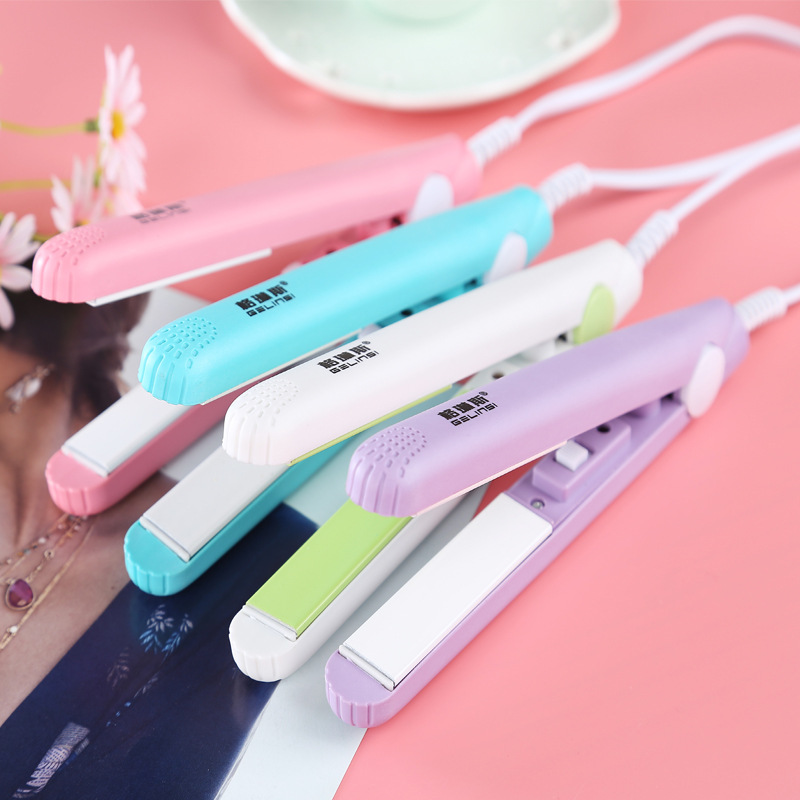 Mini hair straightener electric splint portable hair salon bangs clip wholesale straight clip curler perm stick