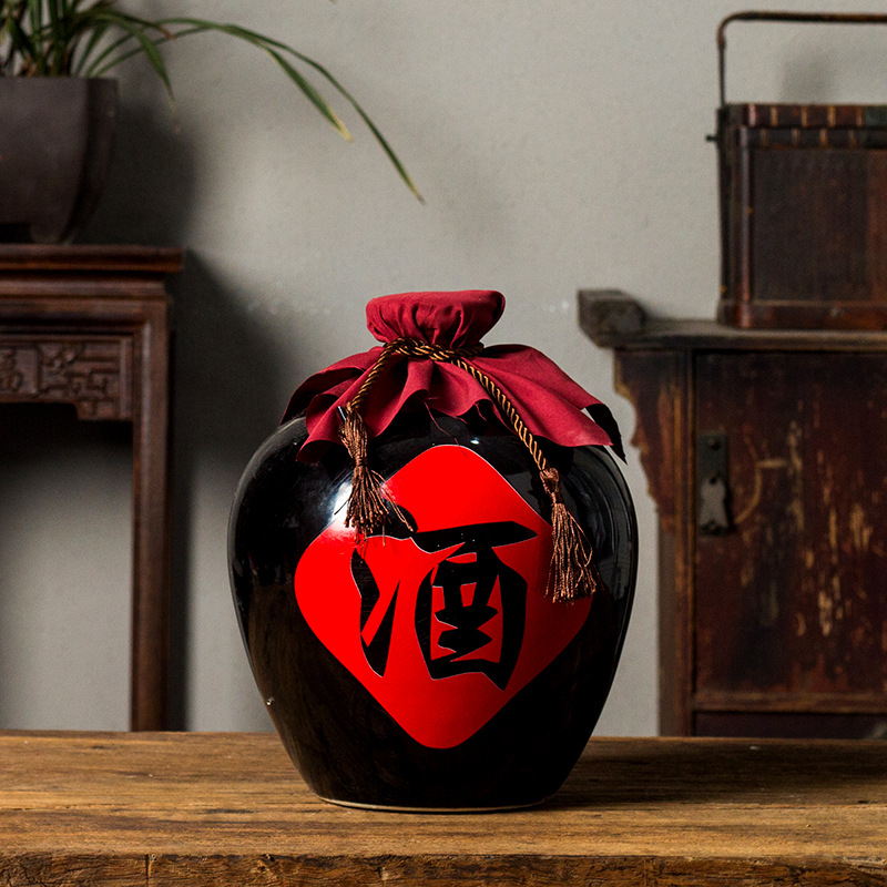 Jingdezhen Ceramic Wine Bottle 1kg 2kg 5kg 10kg Sealed Empty Wine Pot White Wine Pot Gift Wine Jar