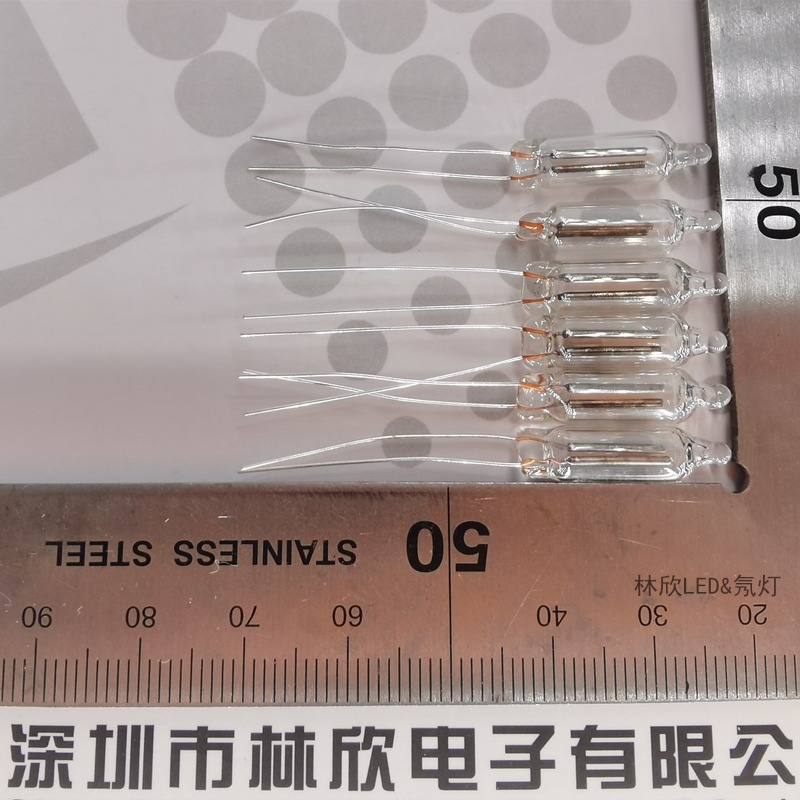 Lin Xin Electronics F6 Neon Bulb 6*22 Red Neon Lamp Ne-2 Electric Test Pen Lamp 110V220V Glow Power Supply