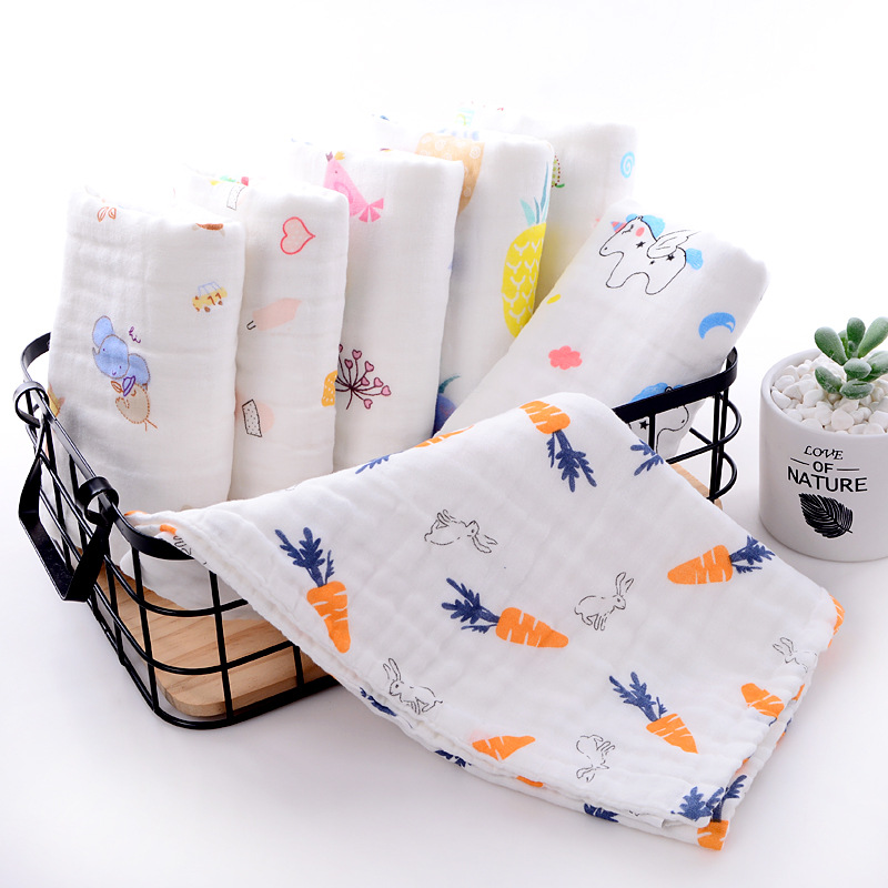 High density six layer cotton gauze towel face Bath adult face towel 35*75 gauze gift towel soft