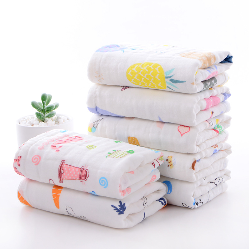 High density six layer cotton gauze towel face Bath adult face towel 35*75 gauze gift towel soft