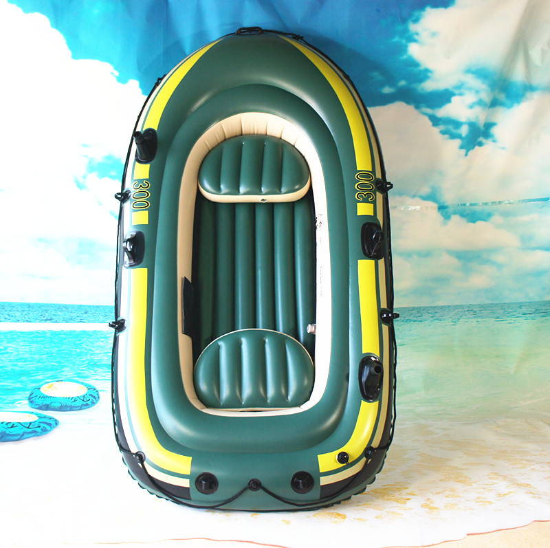 Factory Wholesale Three-Person Fishing Inflatable Boat Rubber Boat Pvc Kayak Thickeneded Three-Person Boat Kayak
