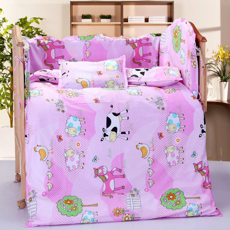 Wholesale children's cotton quilt six-piece kindergarten quilt three-piece cartoon baby bedding