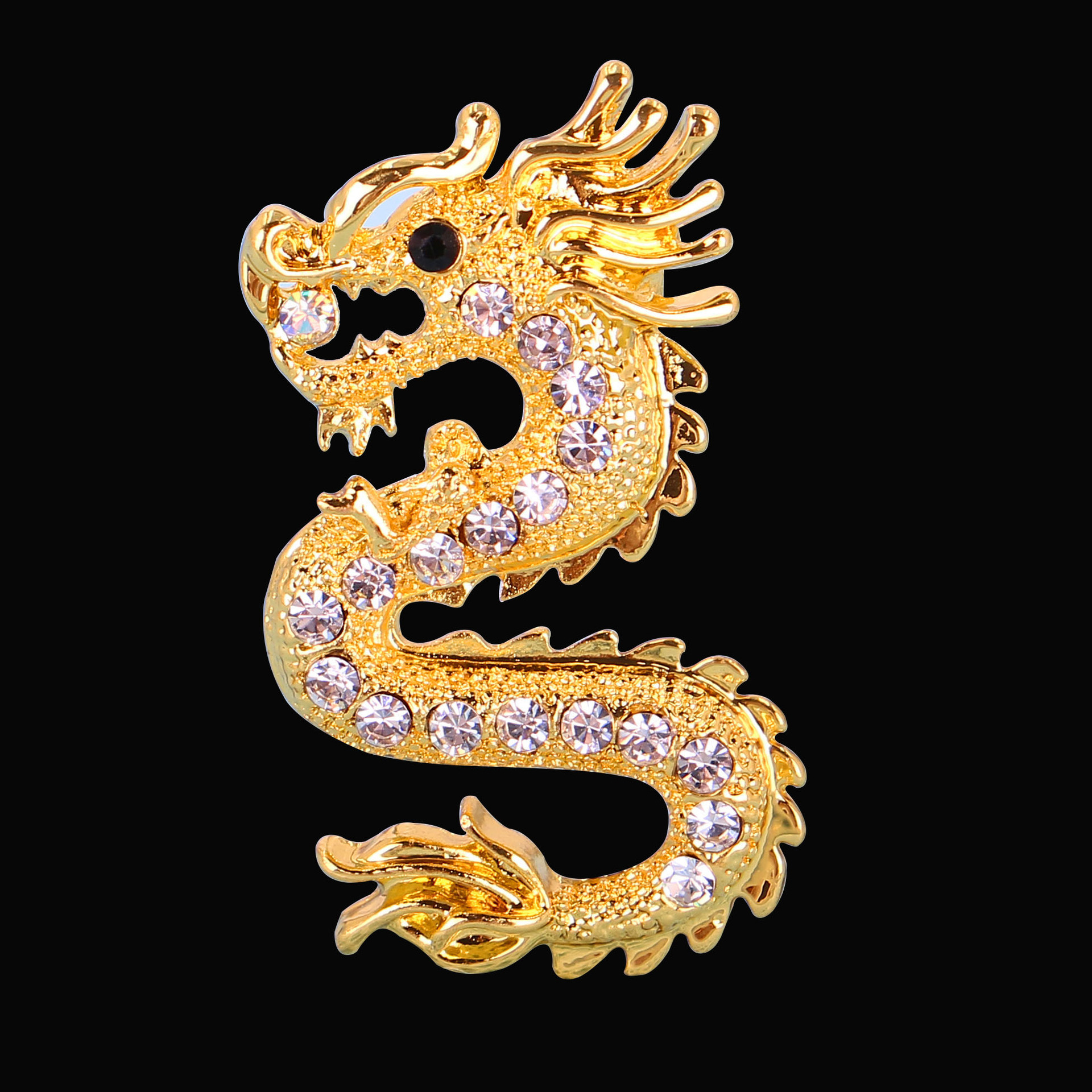 Korean fashion domineering Dragon King Zodiac brooch simple men's clothing collar pin suit pin corsage accessories