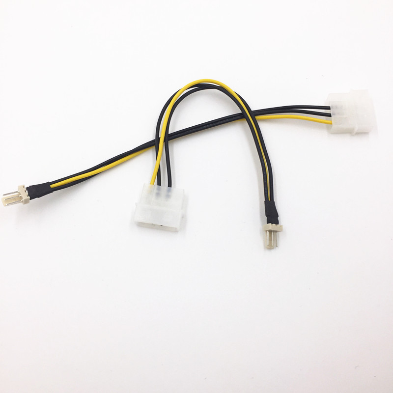 Large 4PIN to small 3P pin holder fan cable 3pin/3pin fan to power supply fan adapter cable
