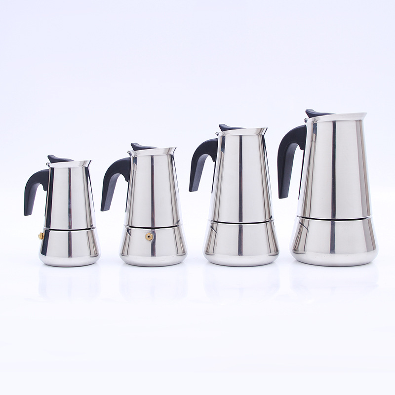 Cross-border Stainless Steel Italian Mocha Pot Coffee Pot Foreign Trade Hot European Concentrated French Coffee Pot Customized