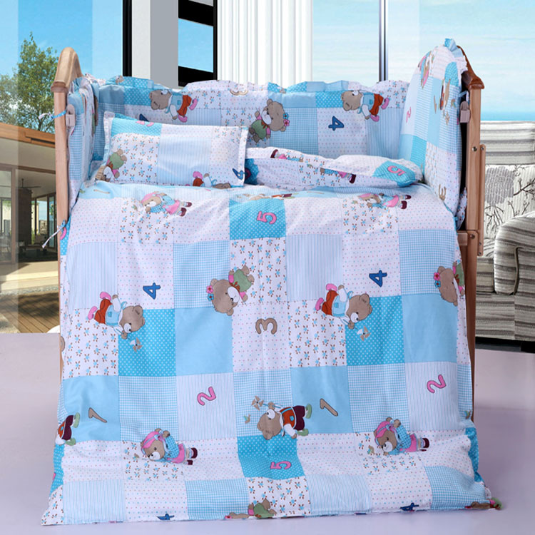 Wholesale children's cotton quilt six-piece kindergarten quilt three-piece cartoon baby bedding