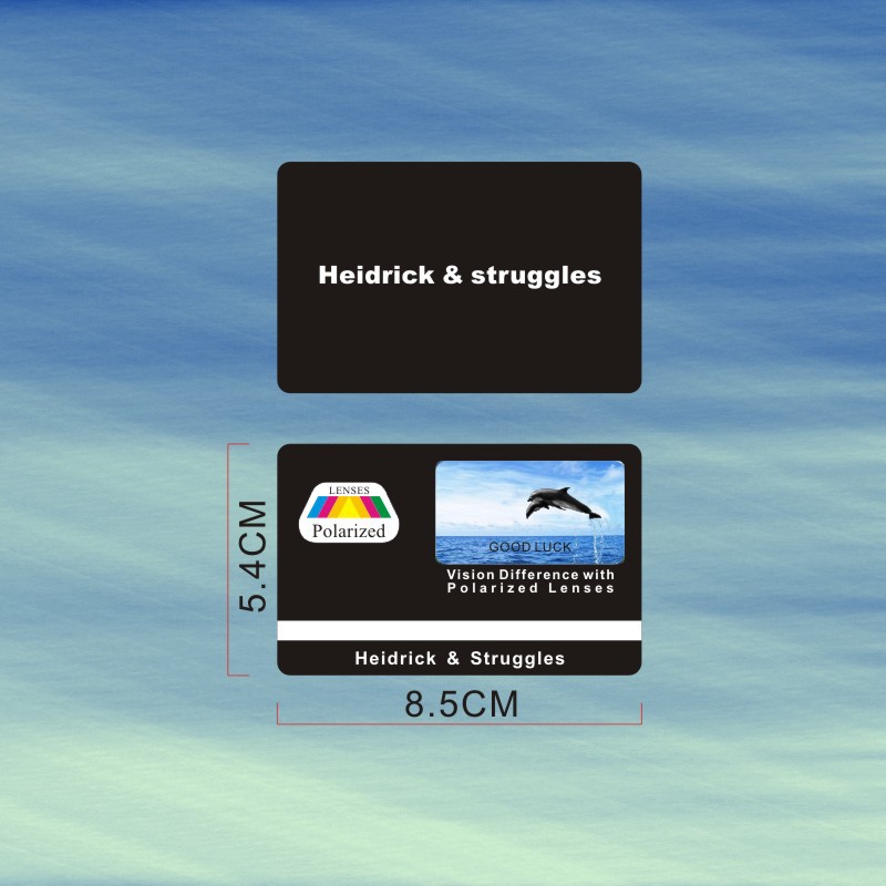 High Hardness Texture Pvc Thick 0.76mm Vip Card Polarized Sunglasses Test Card Uv Glasses Eye Protection