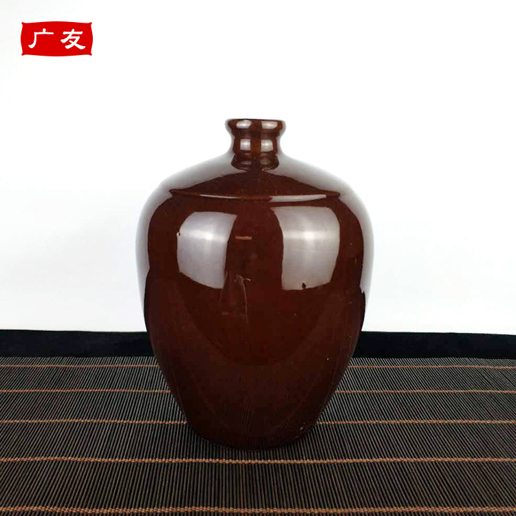Керамическая винная банка 1.0 кг с красной глазурью, винный набор, ретро винная бутылка Иксин, антикварная винная бутылка
