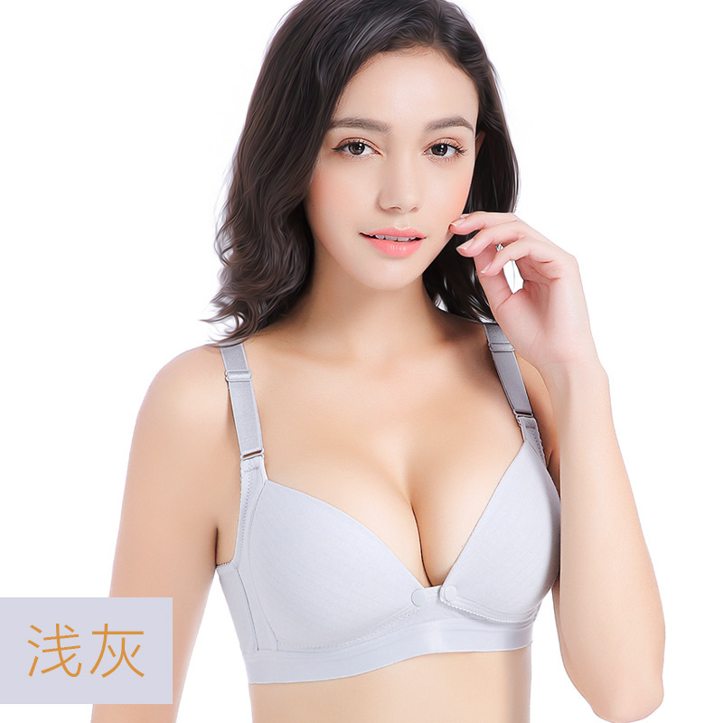 Lanjing Modal Nursing Bra Front Opening Buckle No Steel Ring Comfortable Maternal Nursing Bra Seamless Pregnant Women's Underwear