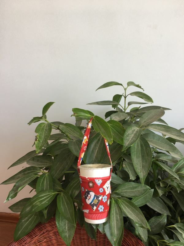 Japanese style Chai dog milk tea set cute cartoon water cup set hand Cup bag beverage portable