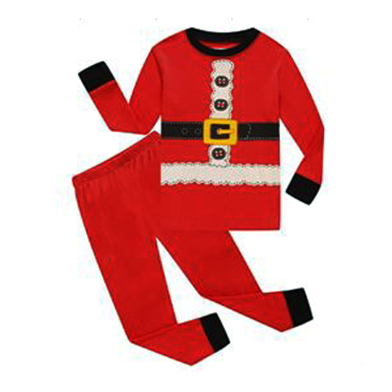 Комплект одежды для детей: длинные рукава, футболка и брюки, весна-осень, европейский и американский стиль, рождественская тематика