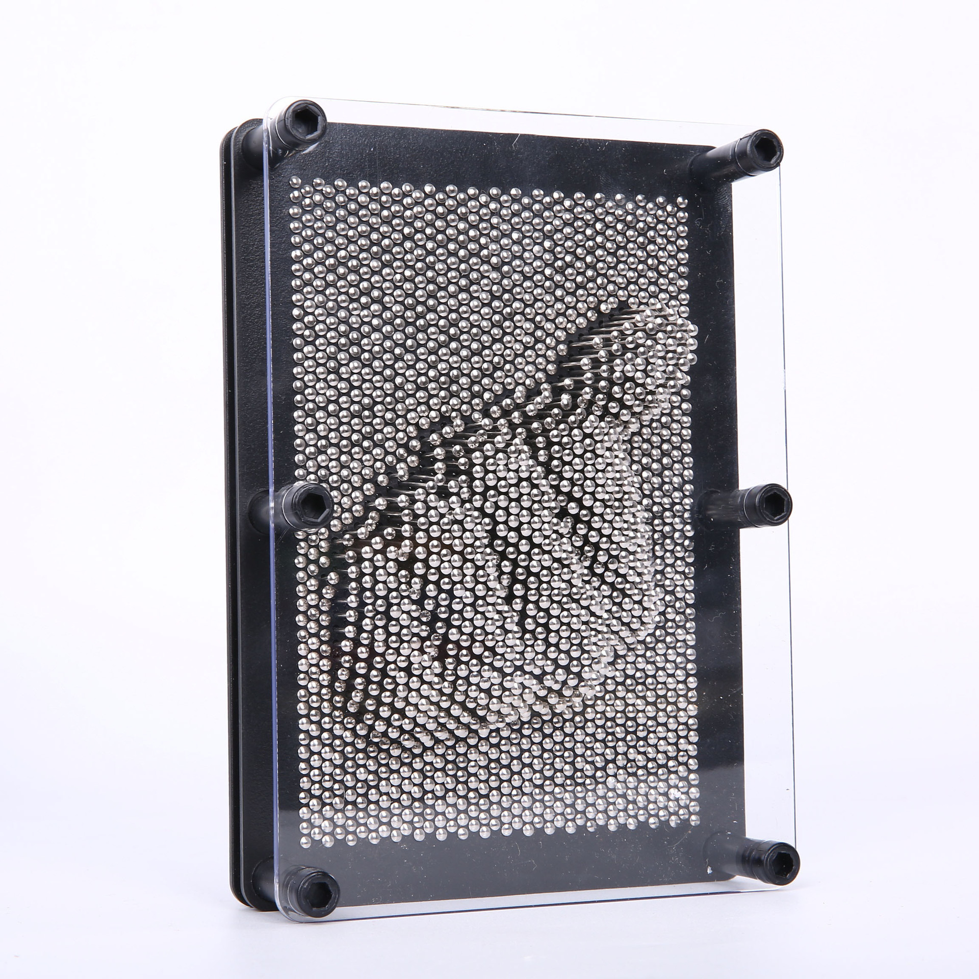 Shake the sound of 3d three-dimensional changeable needle toy handprint plastic hand model needle painting Three-dimensional clone handprint face touch metal iron touch