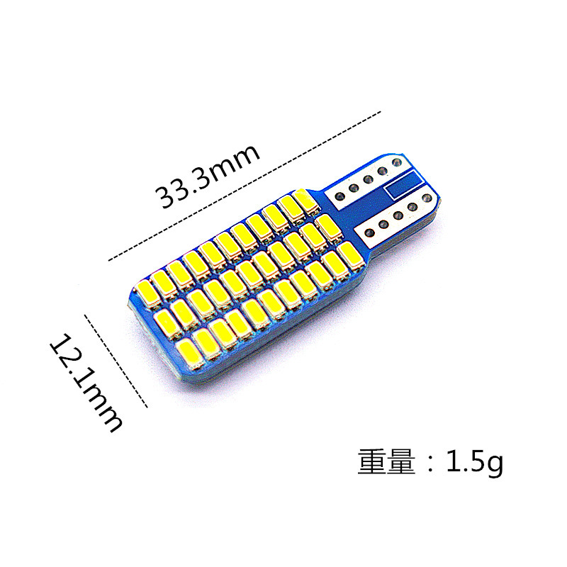 Car Decoding Led W5W Single-Sided Width Indicator Light Rear Trunk Light License Plate Light T10 3014 33 Lights Super Bright