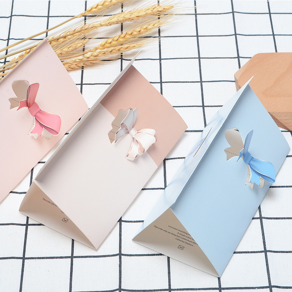 Korean stationery creative wings love greeting card message New Year Christmas blessing Valentine's Day card can be customized