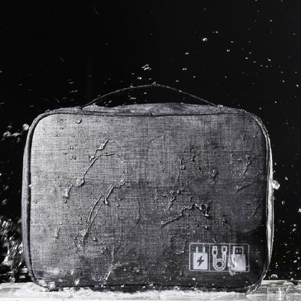 Multifunctional digital bag electronic storage bag cationic polyester data cable storage bag factory in stock direct sales