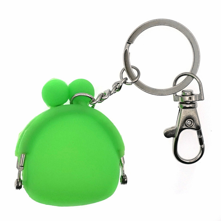 Summer New Cute Bus Coin Hand Bag Cartoon Silicone Women's Coin Purse Factory Direct Supply with Keychain