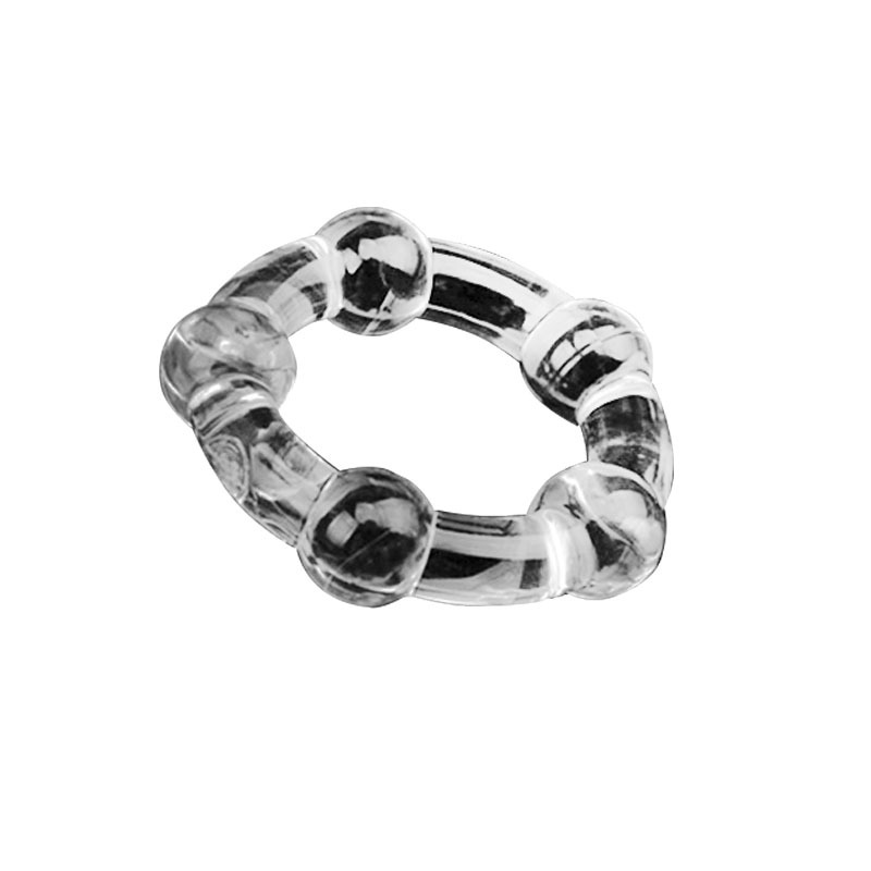 Penis Locking Ring with Beads, Time Ring, Crystal Particle Ring, Sex Ring, Three-Color Ring, Male Adult Appliances Wholesale